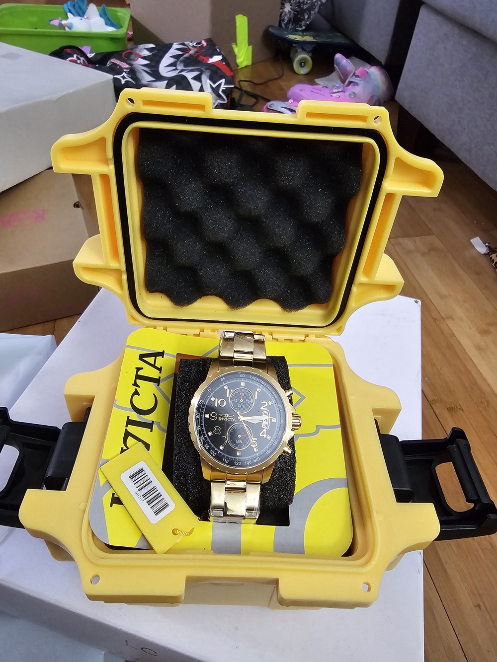 Invicta Gold and Black Men's Chronograph Watch